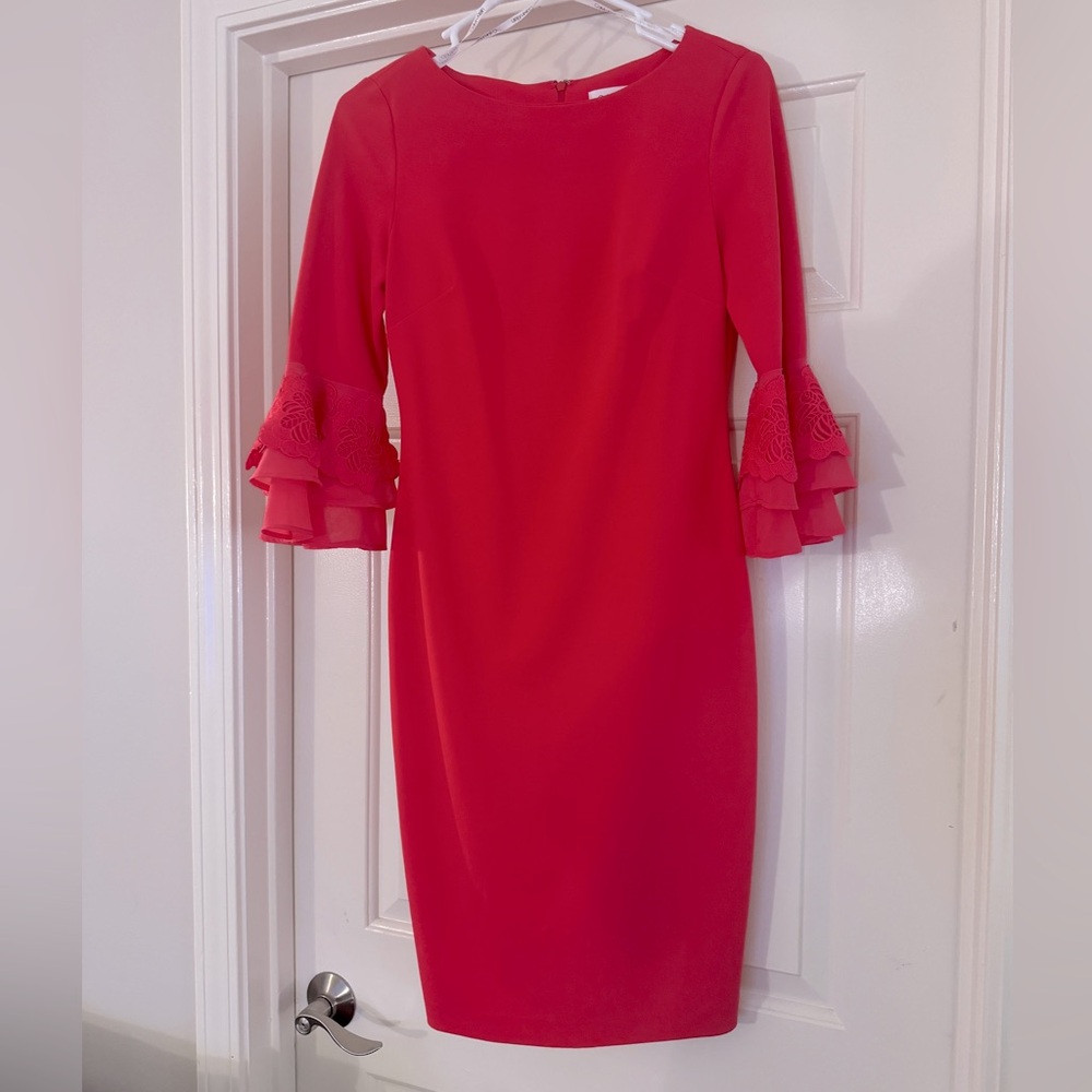 Coral Shift Dress